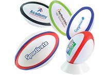 Rugby ball shaped stress balls